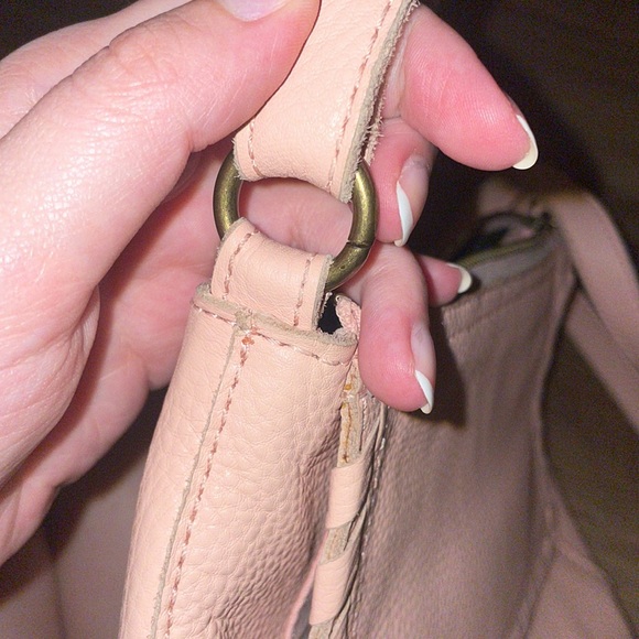 Pink Leather Crossbody Purse with Gold Hardware The Sak - Picture 11 of 14
